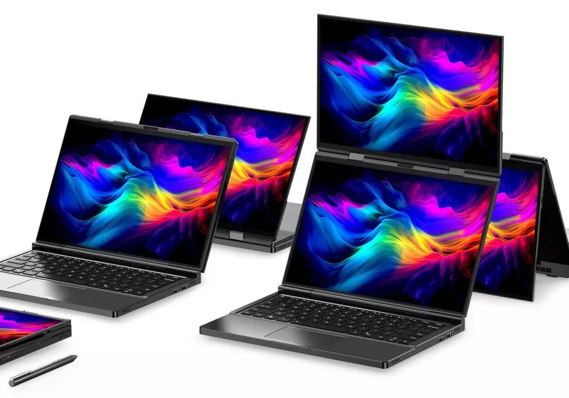 GPD yeni katlanabilir çift ekranlı OLED dizüstü bilgisayarını gösteriyor 9 gpd yeni katlanabilir cift ekranli oled dizustu bilgisayarini gosteriyor n1gH2eXu