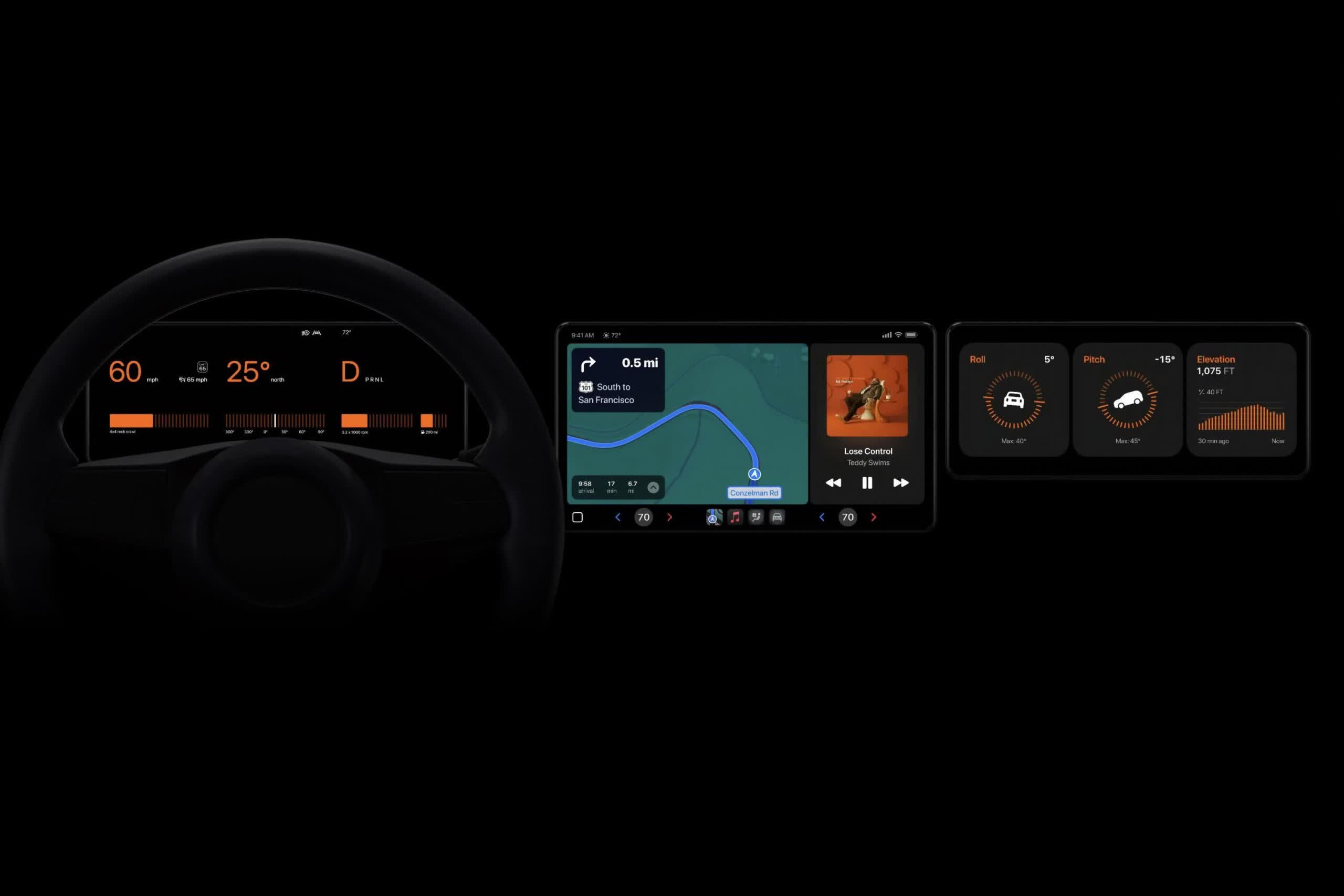 applein kokten guncellenen carplayi desteklenen otomobillerdeki her ekrana guc verecek 0 GC4Um49H