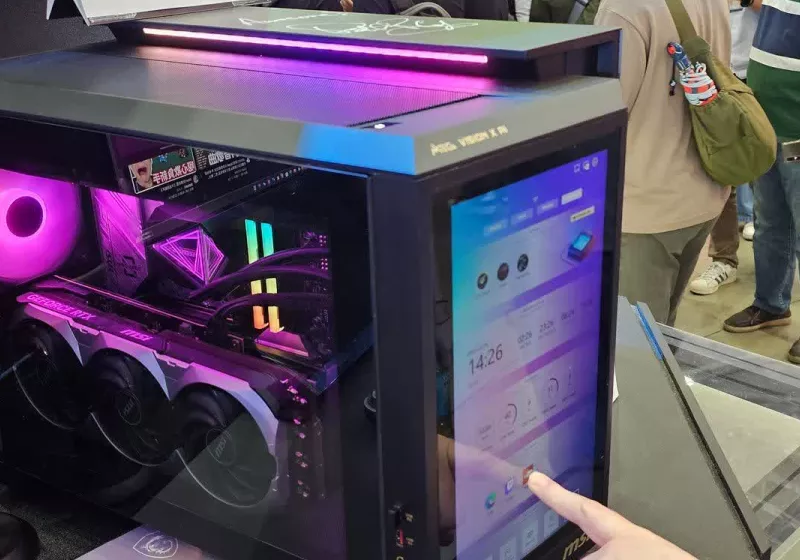 MSI, muhtemelen Arrow Lake ve Blackwell yongalarına sahip, ön tarafında 1080p ekran bulunan masaüstü bilgisayarını tanıtıyor 31 msi muhtemelen arrow lake ve blackwell yongalarina sahip on tarafinda 1080p ekran bulunan masaustu DK6ALRmO