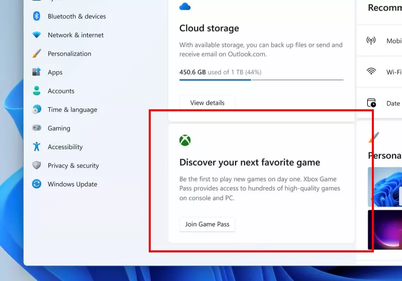 Windows 11 Ayarlar uygulamasına sızan Game Pass reklamları çok fazla 19 windows 11 ayarlar uygulamasina sizan game pass reklamlari cok fazla OsAg9vsN