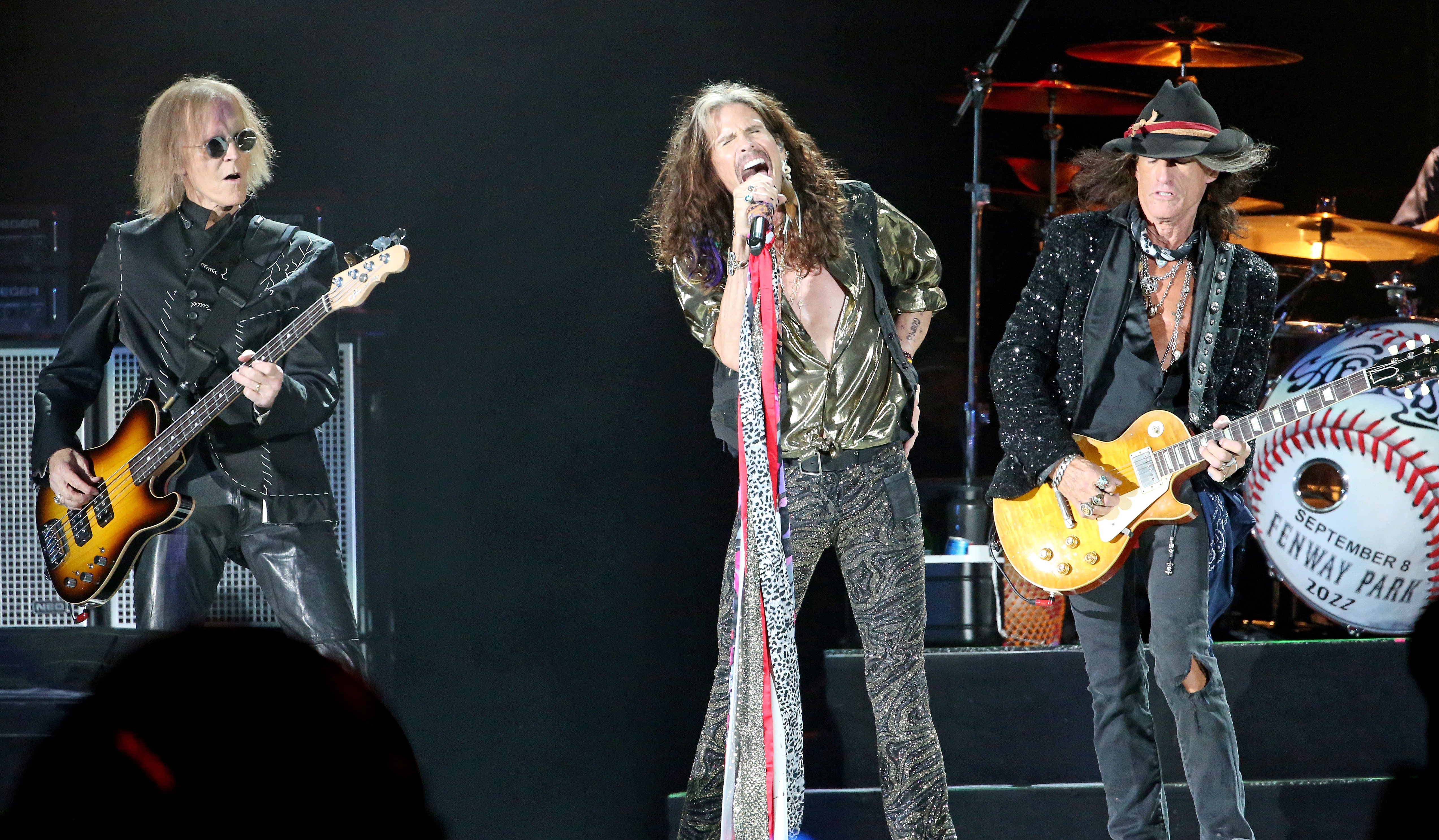BOSTON, MA – September 8: Tom Hamilton, Steven Tyler and...