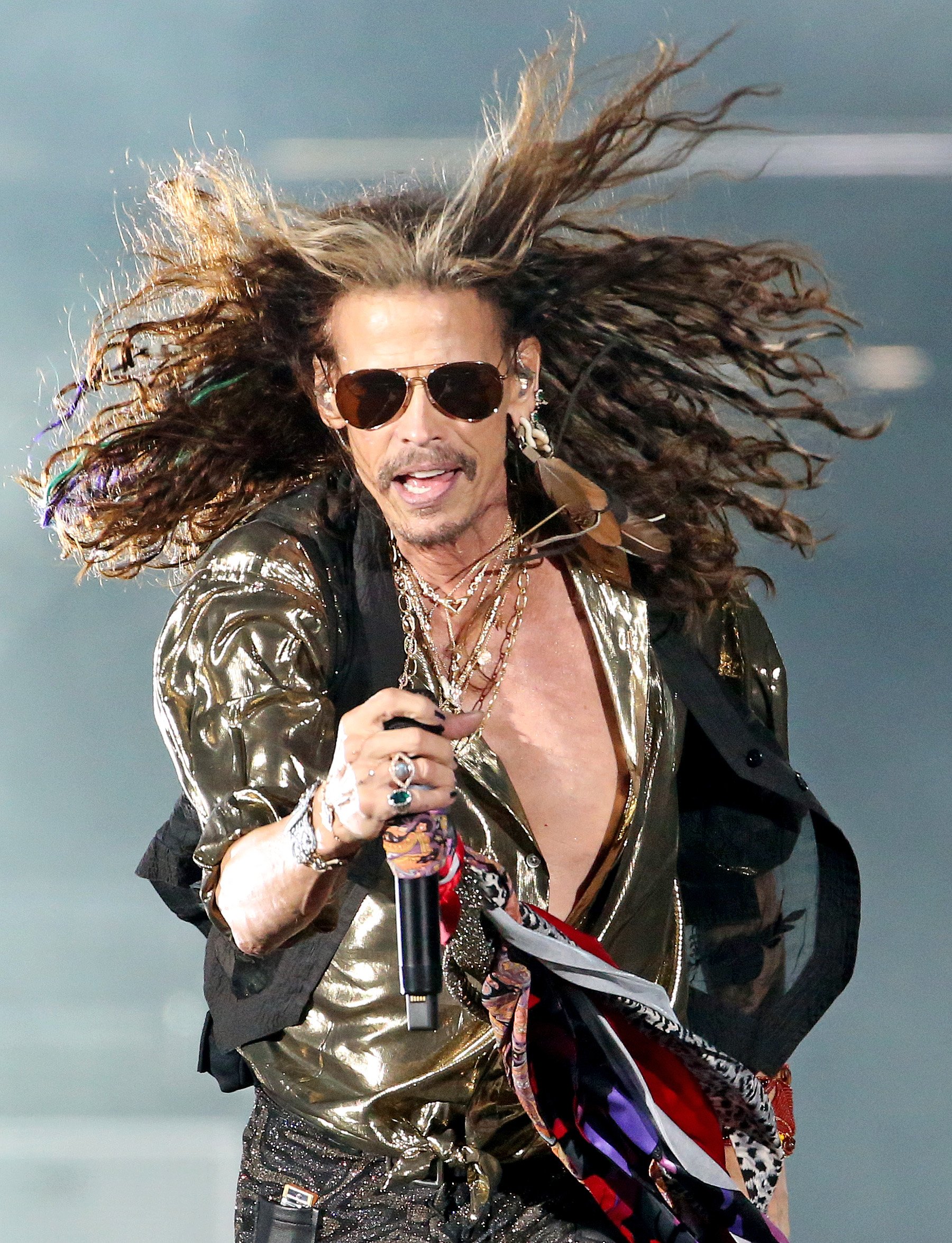 BOSTON, MA – September 8: Steven Tyler of Aerosmith performs...