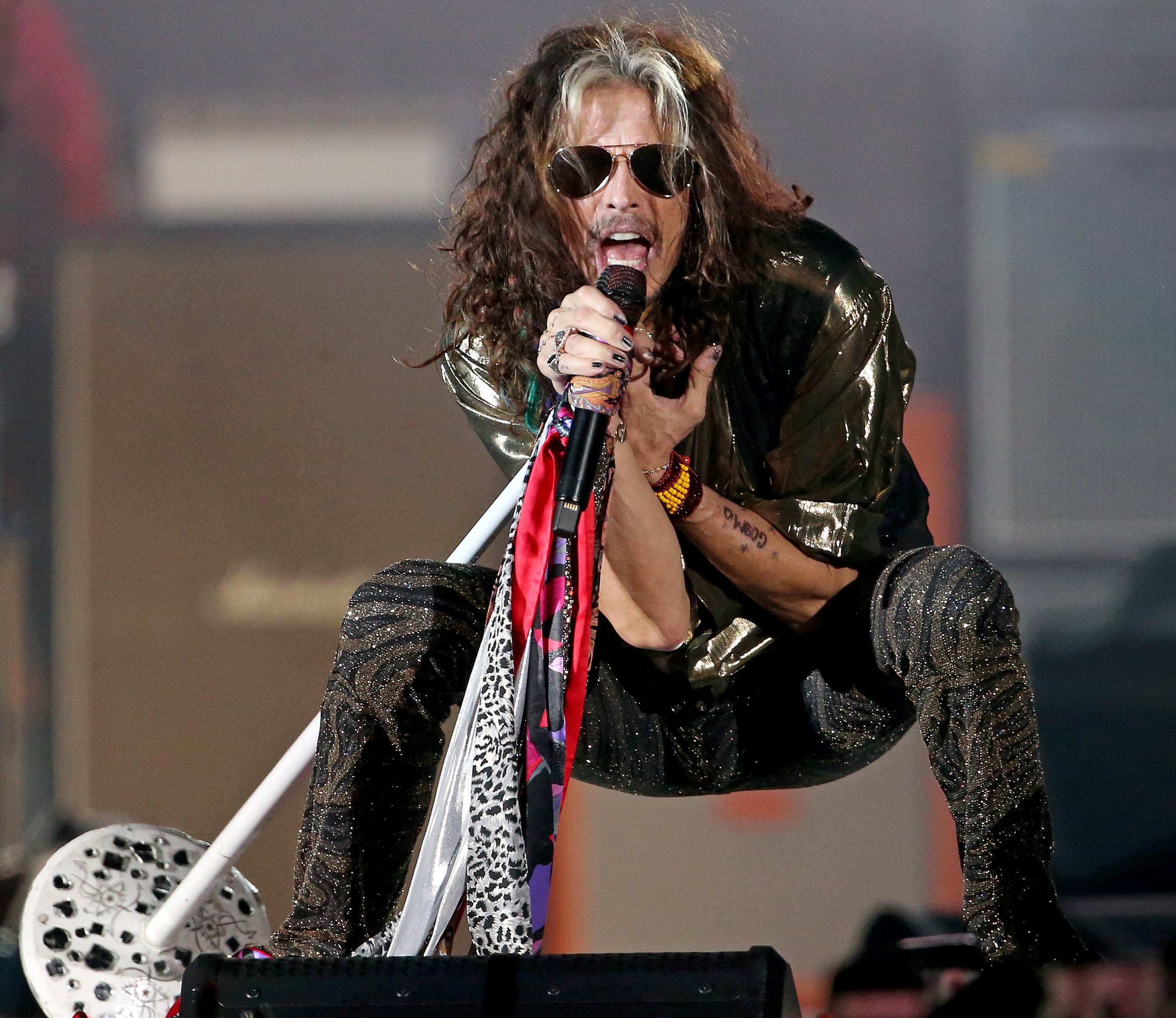 BOSTON, MA – September 8: Steven Tyler of Aerosmith performs...