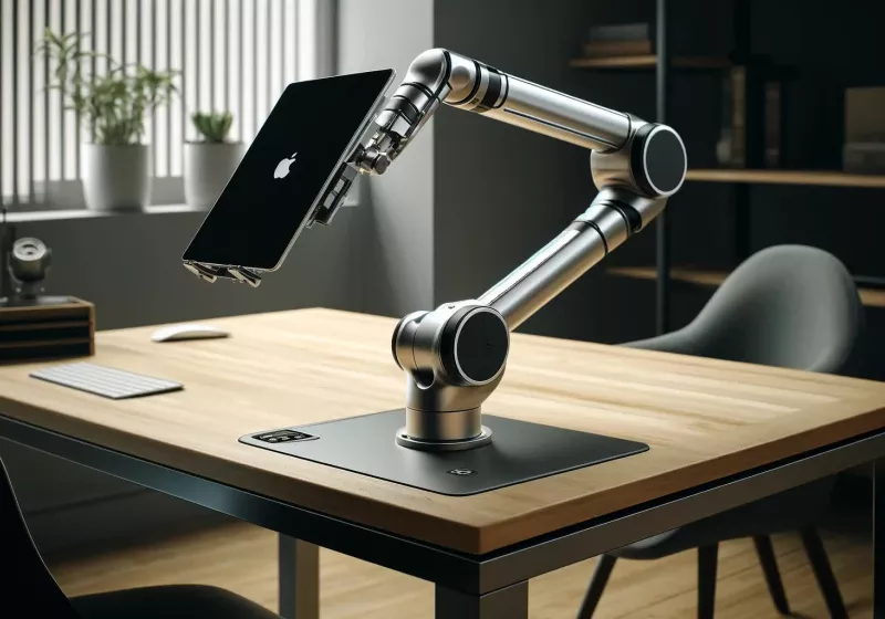 Apple, iPad tarzı bir ekranla donatılmış 1.000 dolarlık masaüstü robotik kol geliştiriyor 1 apple ipad tarzi bir ekranla donatilmis 1000 dolarlik masaustu robotik kol gelistiriyor n2sGLOpa