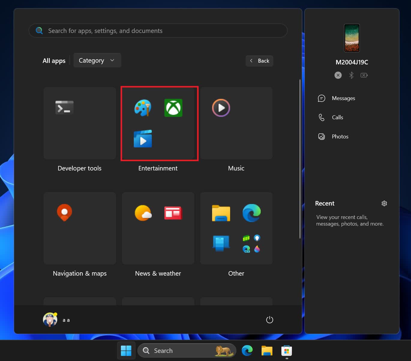 windows 11 baslat menusu uygulama kategorileri ios tarzinda sekilleniyor 0 VXfr5s4G